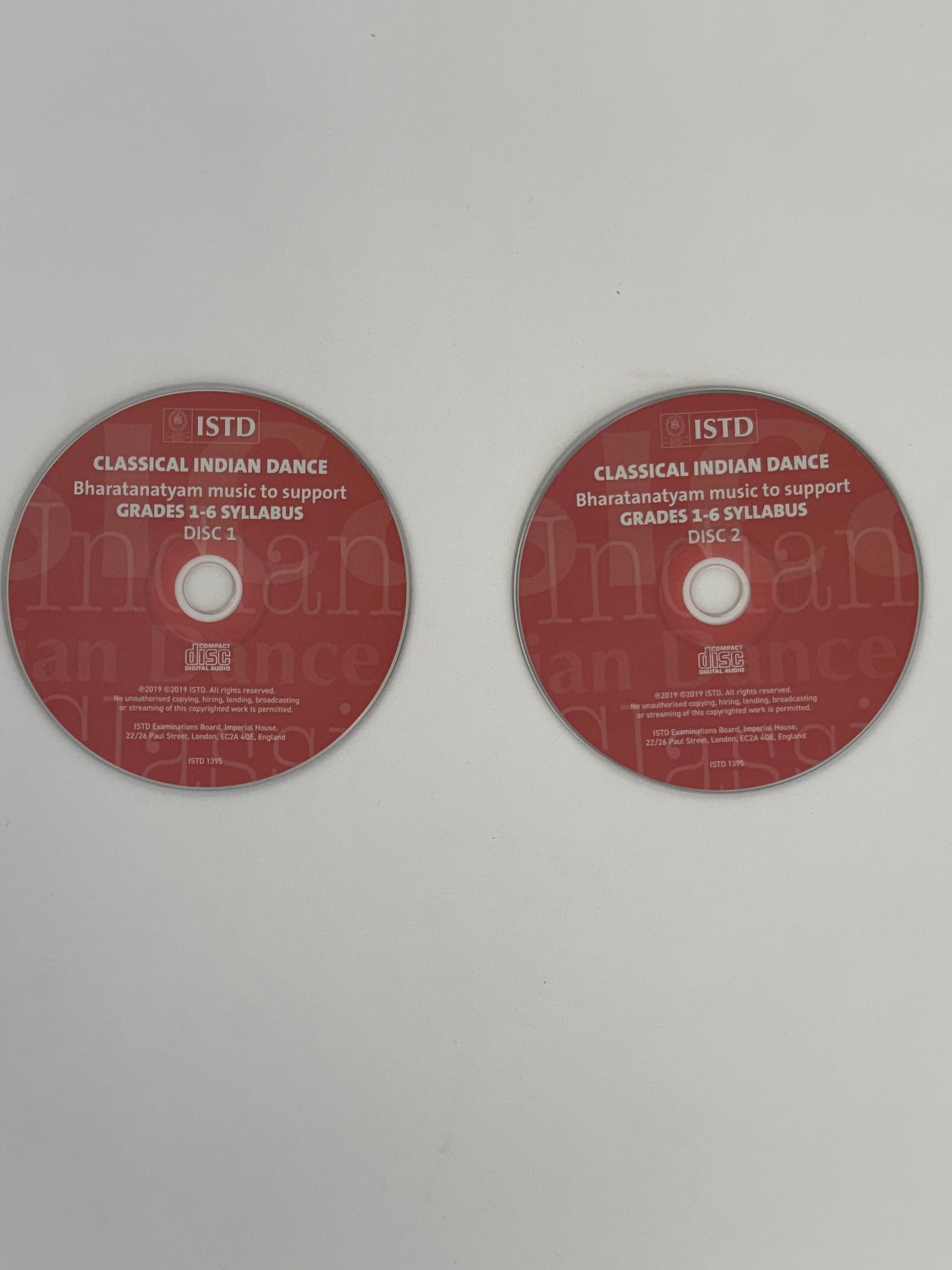 Classical Indian, Bharatanatyam music to support Grade1-6 Syllabus CD