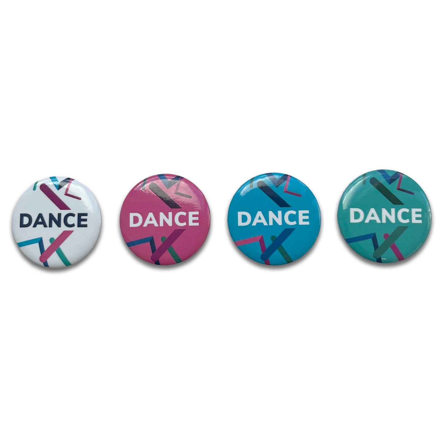 ISTD Button Badges - pack of four multi colour