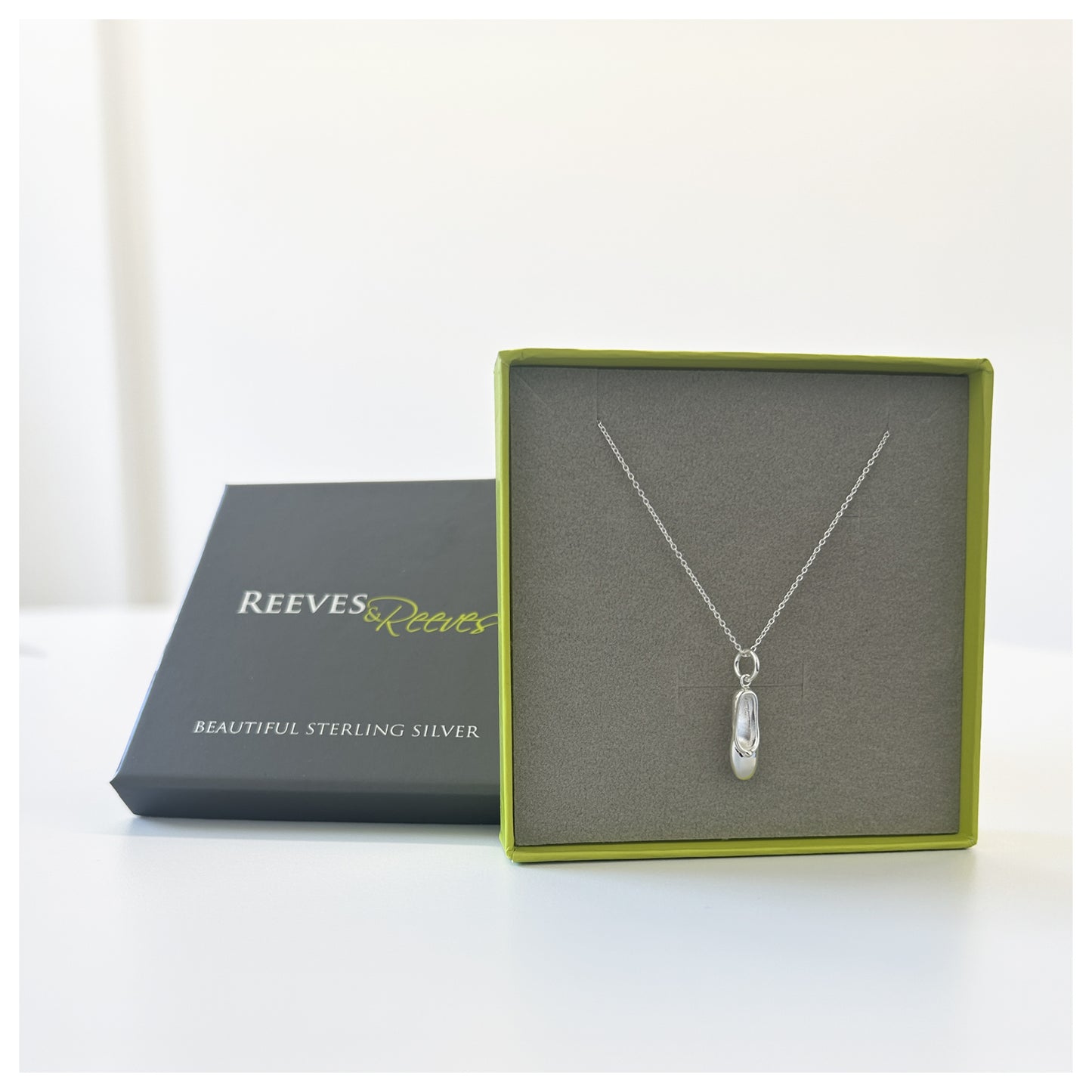 Sterling Silver Ballet Shoe Necklace